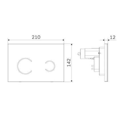 I0450B38 Touchless Pro, клавиша для инсталляции сенсорная бесконтактная, стекло, черный