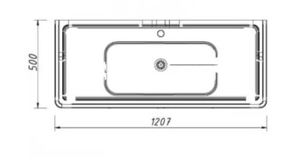 Раковина керамическая 120x49 Раковина керамическая 120x49