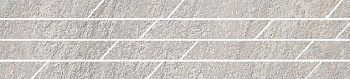 Бордюр SG144\004T Гренель серый мозаичный 46,8x9,8x0,9