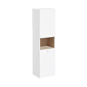 Пенал высокий Root Groove 40 см с корзиной для белья, матовый белый, правосторонний