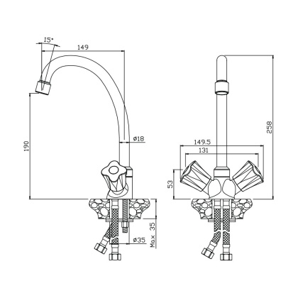 Смеситель для кухни   VIGO 21432VG
