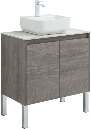 Тумба под раковину Aquanet Nova Lite 75 дуб рошелье (2 дверцы)