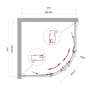 Душевой уголок BelBagno UNO-195-R-2-100-CH-CR