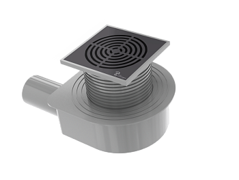 Душевой трап SMART DESIGN 15x15 cm, нерж.сталь ЧЕРНЫЙ