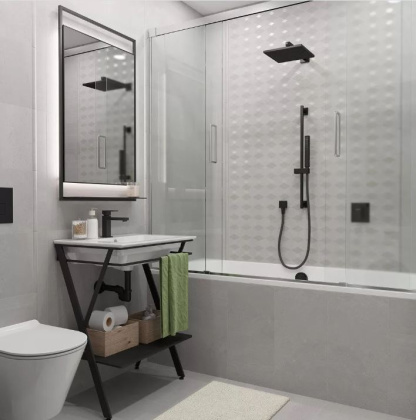 Бордюр Про Матрикс серый светлый матовый обрезной 30x2,5x1,9