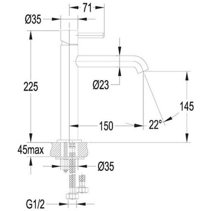 Смеситель для умывальника OMNIRES Y Y1212CCR "комфорт" (хром) Смеситель для умывальника OMNIRES Y Y1212CCR "комфорт" (хром)