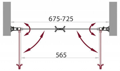 Душевая дверь BelBagno SELA-B-2-70-C-Cr