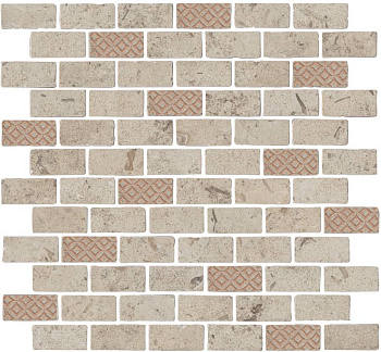 Декор 3 мозаичный MBD015 Про Лаймстоун Антика бежевый матовый 30см*32см*9мм (1уп/5шт/)., шт