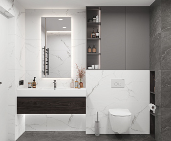 Mars Grey Керамогранит белый 60x60 Матовый Карвинг