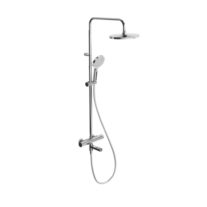 Душевая колонна FONTE на 3 потока с пов.изливом с термостатически смесителем, хром