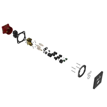 Встраиваемый смеситель для душа VSCV-321T-MMB двухфункциональный, термостатический, черный