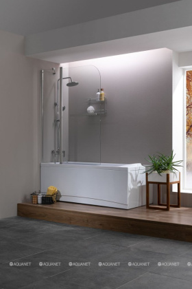 Шторка для ванны Aquanet SG-1200, прозрачное стекло