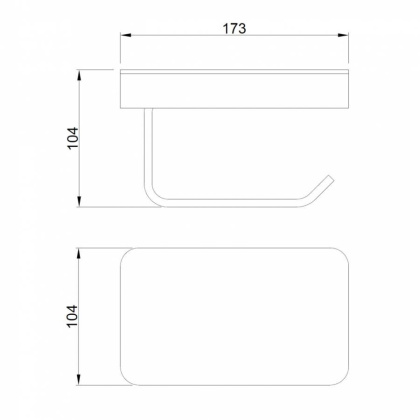 Бумагодержатель с полкой для телефона ABBER Westen AA1730G золото