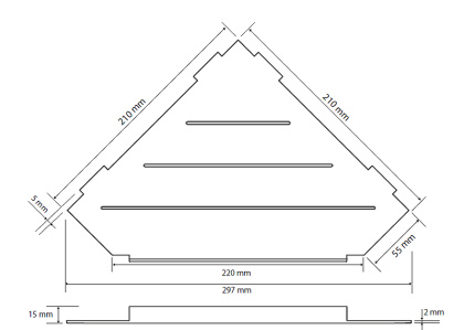 Душевая полка Bemeta Cytro 101302451 угловая, Хром глянцевый