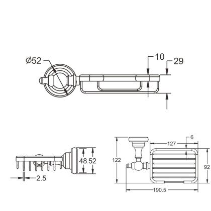 Мыльница, RG1104Q Rose, Бронза Мыльница, RG1104Q Rose, Бронза