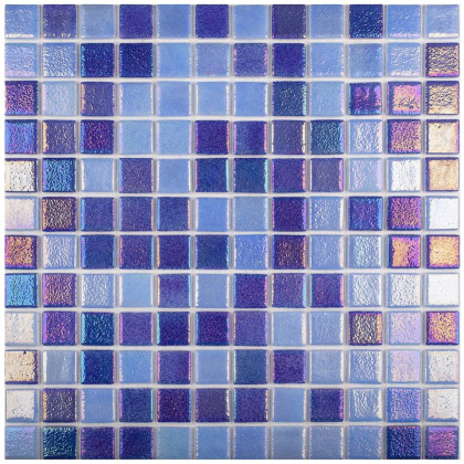 Стеклянная мозаика MIX DEEP BLUE 552/555, Shell