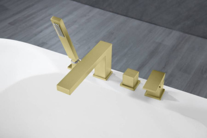 Смеситель Timo Selene 2130/17Y на борт ванны, золото матовое