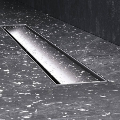 W01SC-U11-060-04SB MasterFlow Трап для душа линейный универс затвор Tile 60см цвет сталь мат