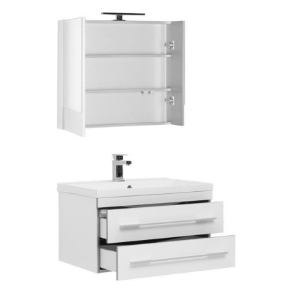 Мебель для ванной Aquanet Верона 75 белый (подвесной 2 ящика)