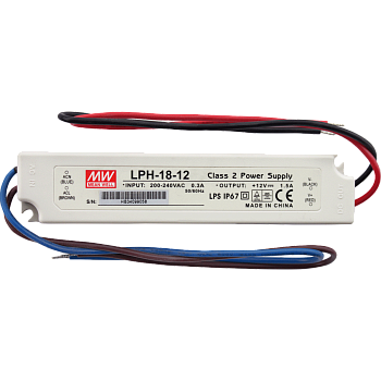 Блок питания 230V AC/12V DC/18W, IP67