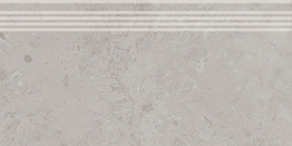 Ступень Про Лаймстоун серый натуральный обрезной 30x60x0,9