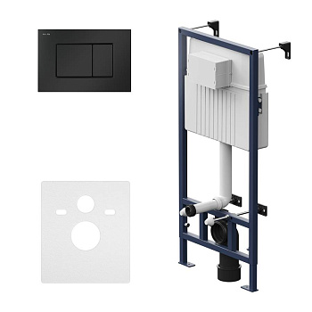 I012707.0238 ProC Инсталляция для подвесного унитаза с клавишей ProC S пластик, черн. матовый