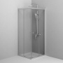 W87G-403-8080-МТ Sunny Душевое ограждание квадратное, раздвижные двери 80x80 серебро,стекло прозрачное