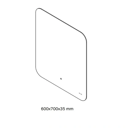 Зеркало с подсветкой в ванную закругленное 60 AM.PM X-Joy M85MOX10601S1 сенсорное