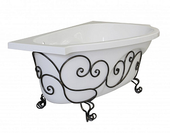Кованая подставка для ванны "Грация" левая (патина)