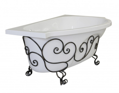 Кованая подставка для ванны "Грация" левая (патина)