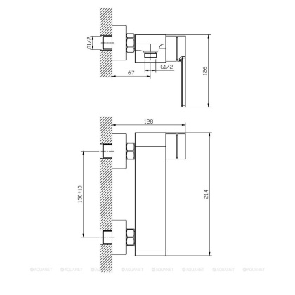 Смеситель для душа Orange Splito M36-200cr