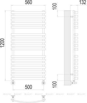 Полотенцесушитель Terminus Капри П17 500х1200