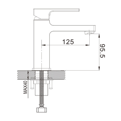 Смеситель для раковины ROSE RG10T R1001T-1