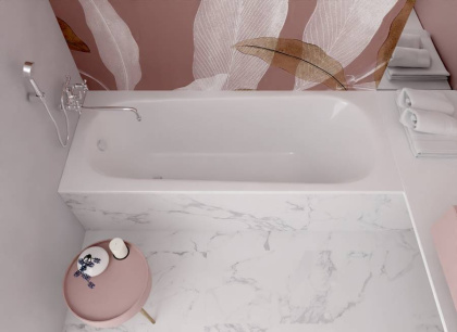 Ванна чугунная эмалированная AQUATEK AQ8850F-00 СИГМА 1500x700 мм в комплекте с 4-мя ножками