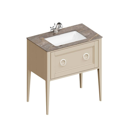Тумба PLAZA Classic Neo напольная с ящиком 80, капучино матовая PL.CN.80.1\CAP.M