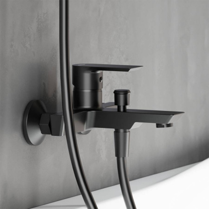 471000300 Apollo Смеситель для ванны и душа, черный