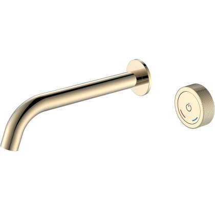 Смеситель автоматический для раковины из стены на 2 отв. TECH ЗОЛОТО Смеситель автоматический для раковины из стены на 2 отв. TECH ЗОЛОТО