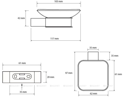Мыльница для ванной Bemeta Via 135008022