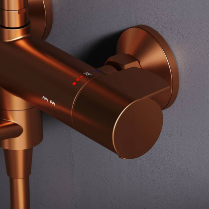 F0785A544 X-Joy, душ.система:  см-ль д/ванны/душа с ТМС, душ.штанга,верх.душ 220мм, руч.душ,роз.золо