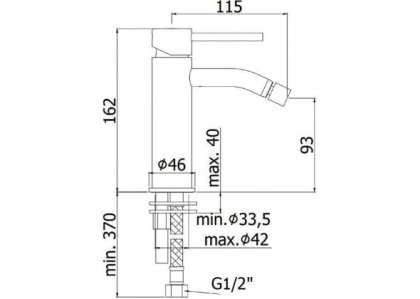 Смеситель для биде Paffoni Light LIG131BO Смеситель для биде Paffoni Light LIG131BO