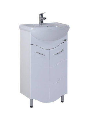 Тумба Onika Лайн 50 напольная, белая (ум. Уют 50)