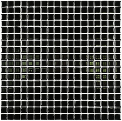 Мозаика стеклянная Super Black (чип 4*15*15) 300*300 (22шт.-1.98м2), м2 Мозаика стеклянная Super Black (чип 4*15*15) 300*300 (22шт.-1.98м2), м2