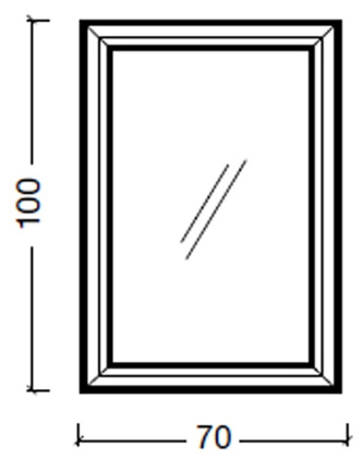 Зеркало Terso 700х1000 серебро с подсветкой 559 Boheme