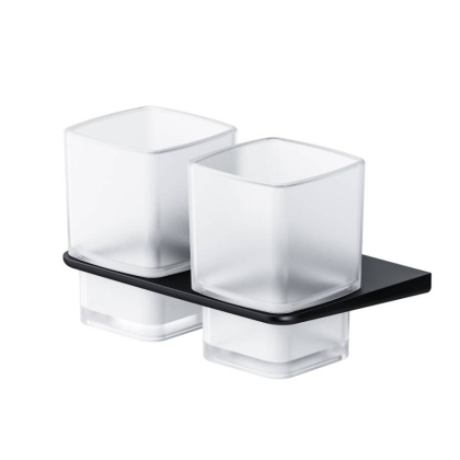 Двойной стеклянный стакан Inspire V2.0 с настенным держателем, 10х15х10 см, белый, A50A343422