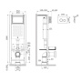 I012711.0138 ErgoFit инсталляция для подвесного унитаза с клавишей ErgoFit L пластик, черный матовый