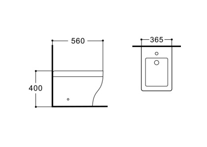 Биде напольное AQUATEK АМАДЕО AQ1264-00, 560*365*400 мм, цвет белый
