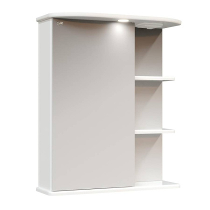 Шкаф-зеркало Onika Карина 60 белый, левый, с подсветкой