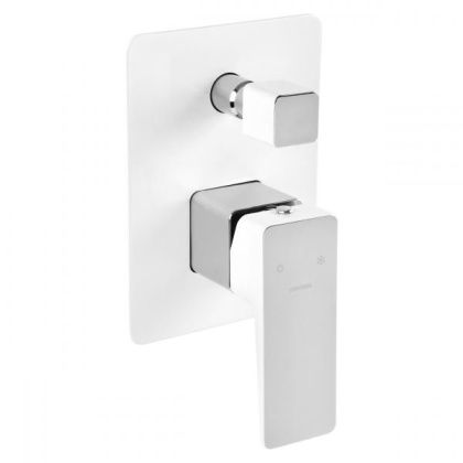 Смеситель для душа скрытого монтажа OMNIRES PARMA PM7435CRB (хром/белый)