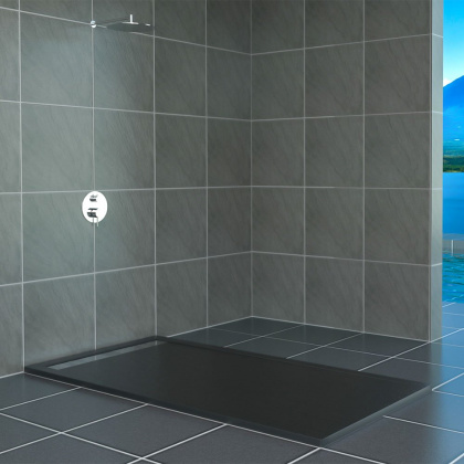Душевой поддон RGW STМ-138G 80 x 130 см, прямоугольный, из искусственного камня, графит, 14202813-02