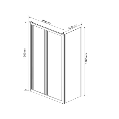 Душевой уголок Garda VSR-1G8090CH, 900*800, хром, стекло шиншилла Душевой уголок Garda VSR-1G8090CH, 900*800, хром, стекло шиншилла